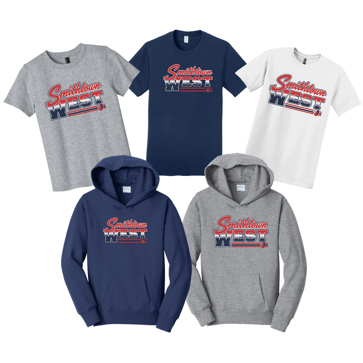 Smithtown West - Distressed Logo (Tshirt - Hoodie - Crewneck)