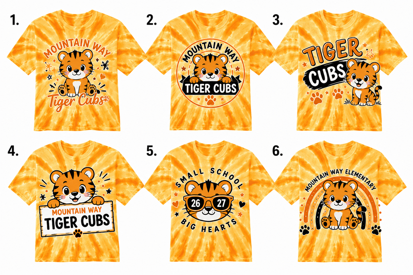 Mountain Way Elementary -Tie Dye T-Shirts (6 options)