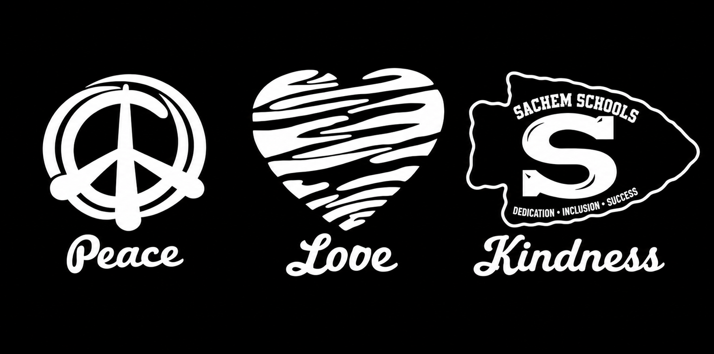 Peace Love & Kindness @ Sachem - Black Tshirt