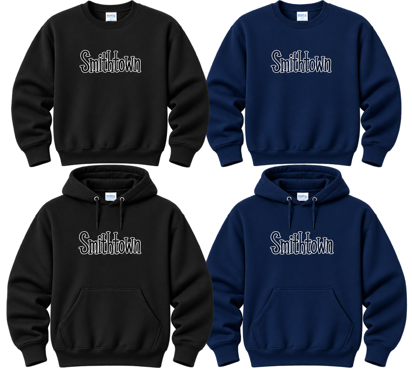 Embroidered - Smithtown West - (Hoodie - Crewneck)