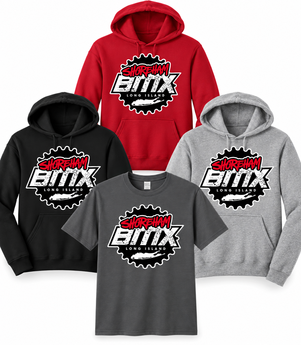 Shoreham - Bmx Logo ( T-shirts - Long Sleeve -hoodies - CrewNeck )