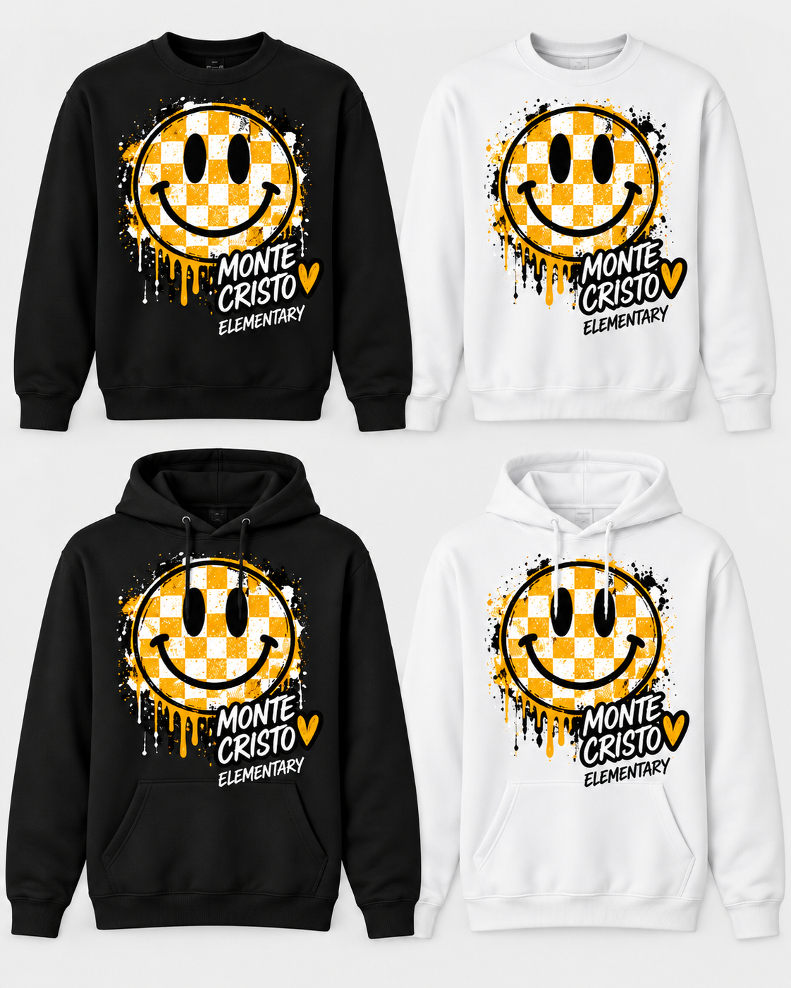 Monte Cristo Elementary - smiley(Crewneck - Hoodie)