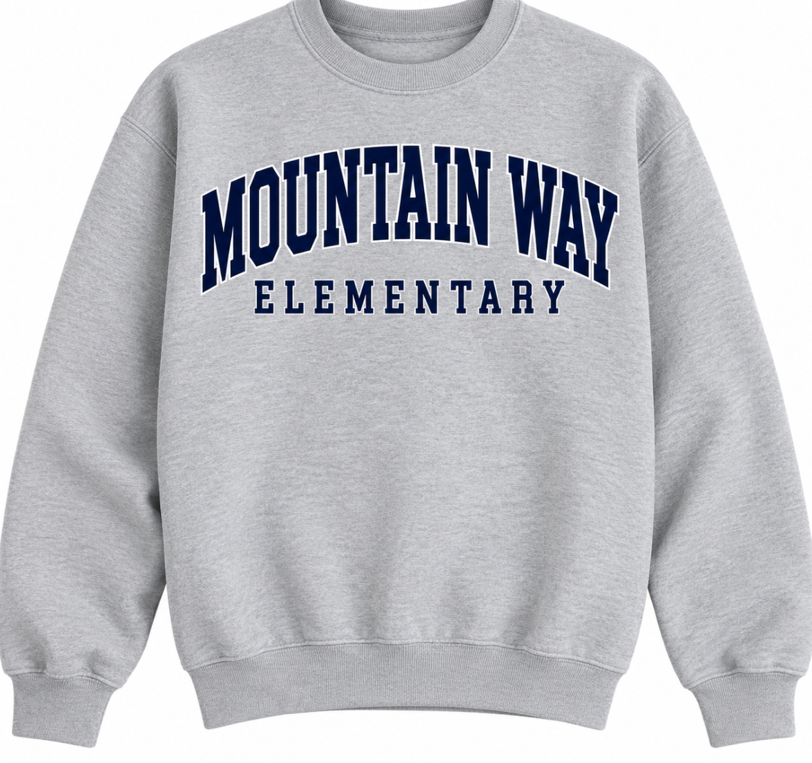 Mountain Way Elementary - CrewNeck Mountain way Text (4 Color Options)