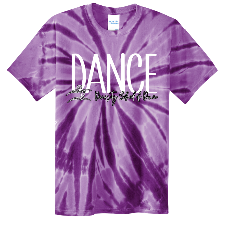 Diversity Dance - Two Tone Purple Tie Dye T-shirt