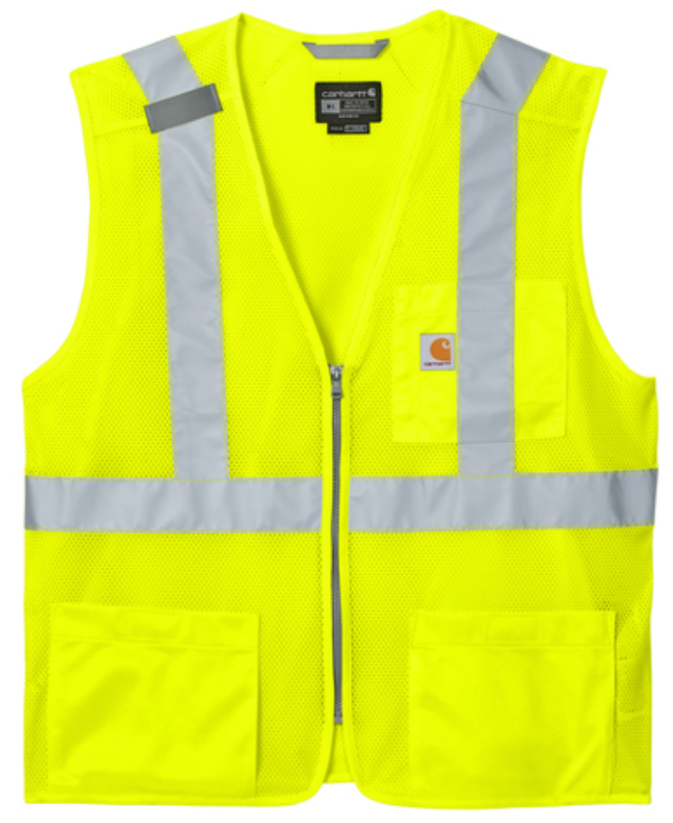 Union Local One -Carhartt® ANSI Class 2 Mesh Zip-Front Vest