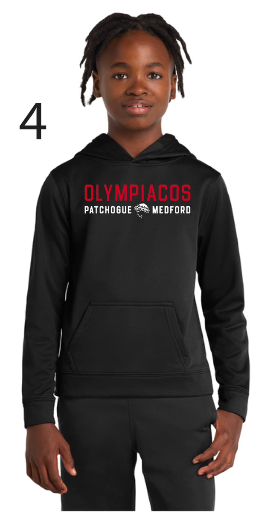 Olympiacos - Youth Black Hoodie
