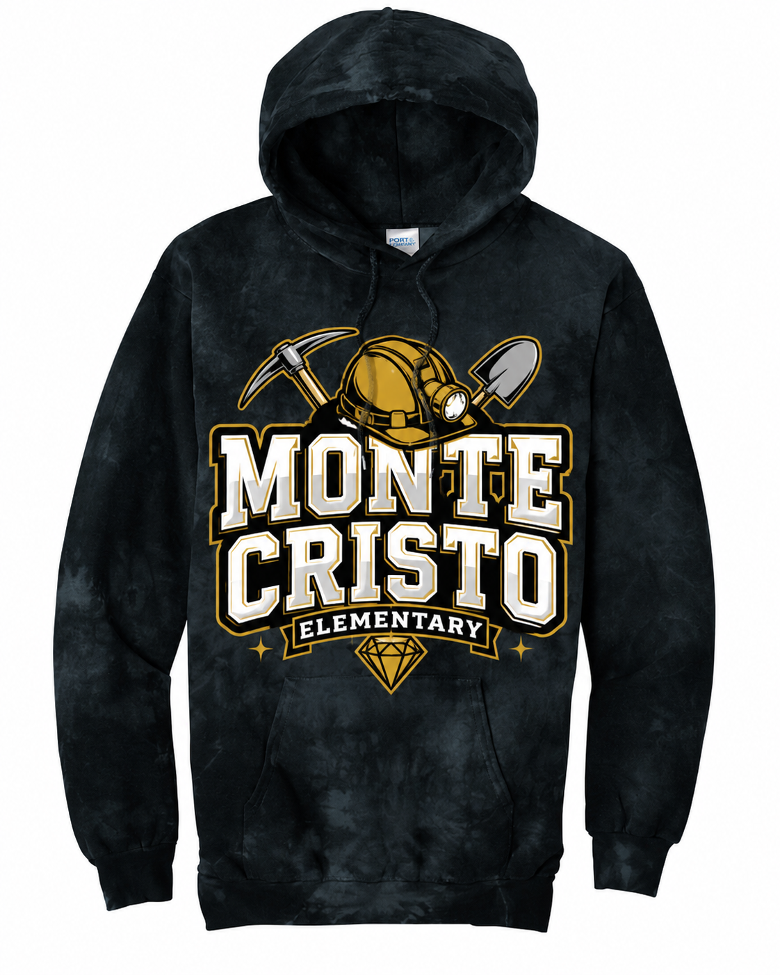 Monte Cristo Elementary -Black Tie Dye Hoodie and T-Shirts