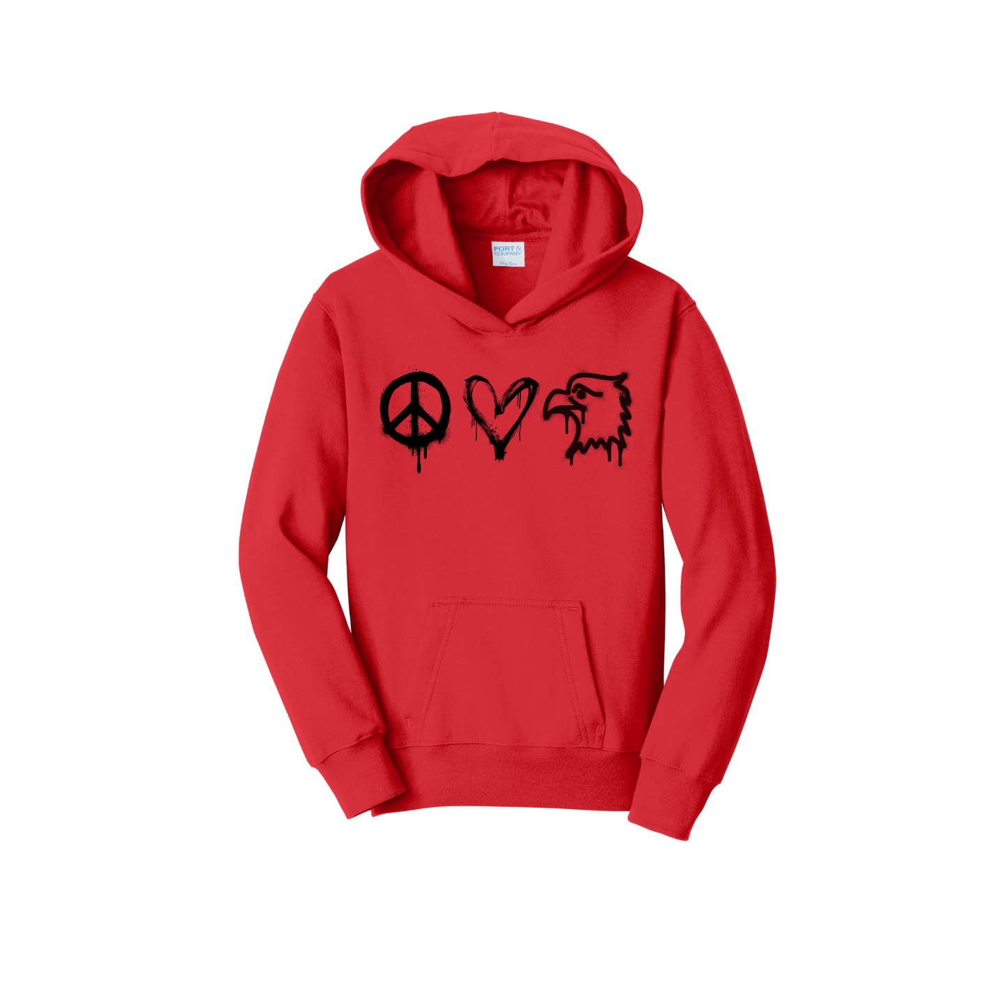 Grundy Peace Love Pride Hoodie