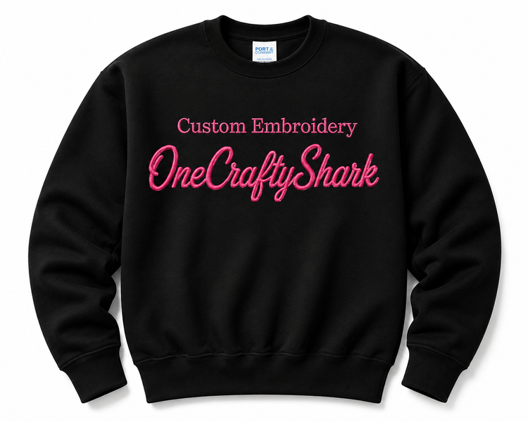 Embroidered Apparel by OneraftyShark