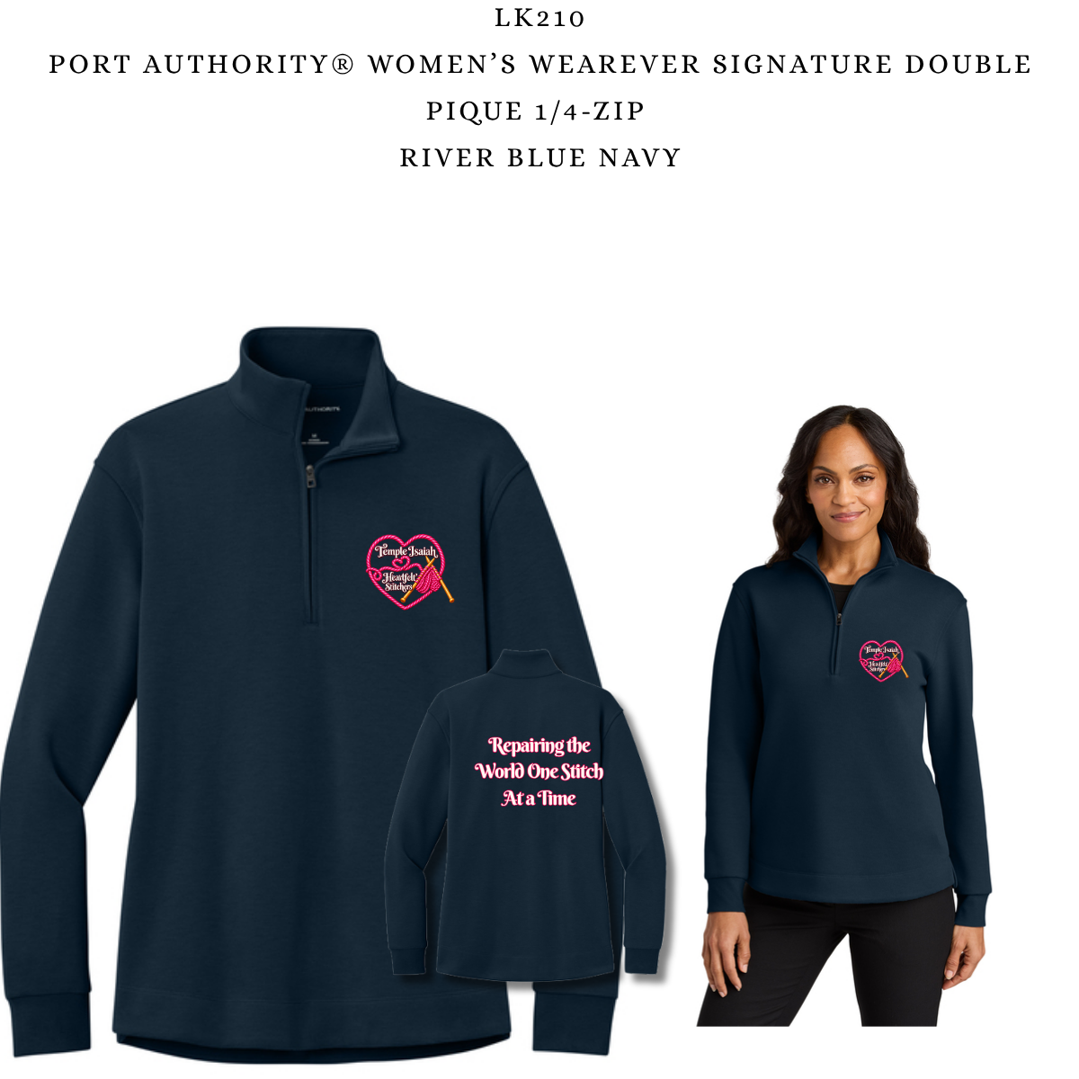 HeartFelt Stitches - 1/4 Zip Up