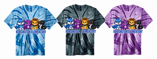 Kensington - Tie Dye Kensington Elementary T-shirts (6 options)