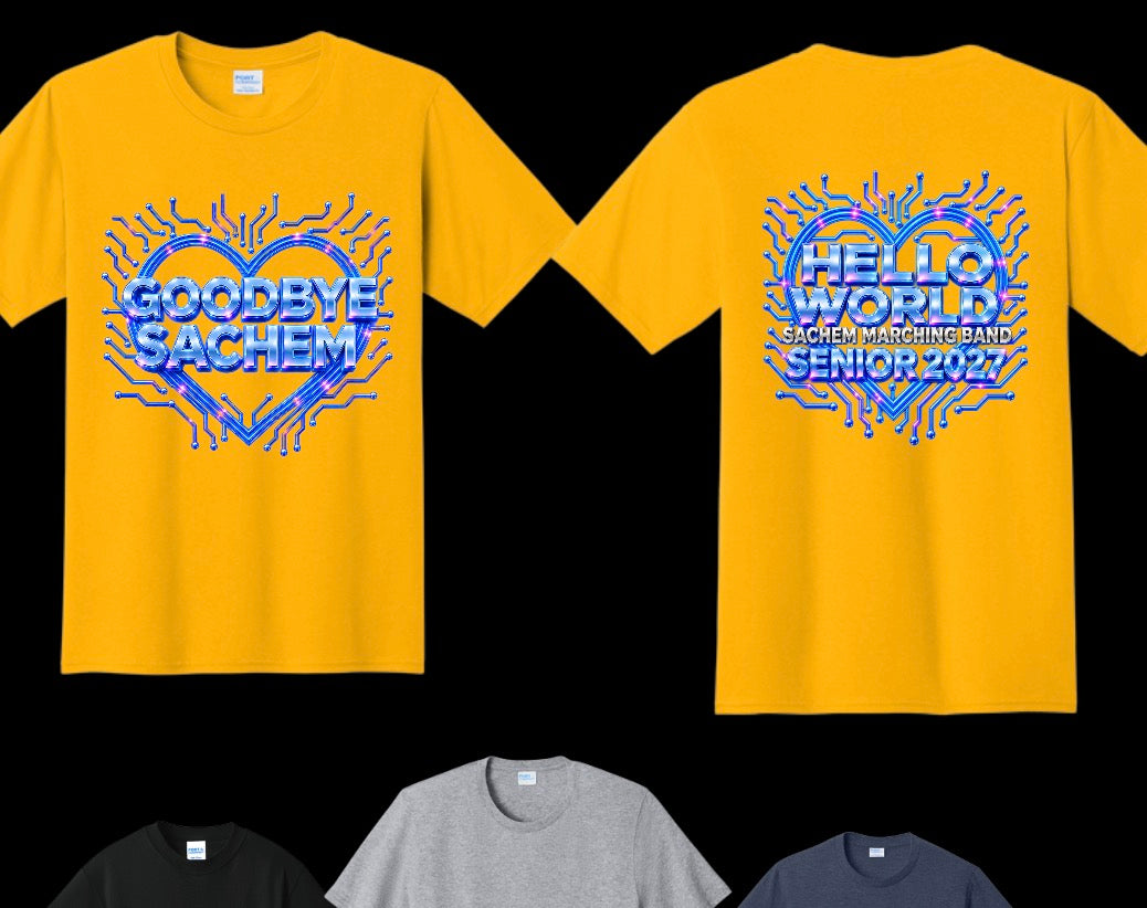 Sachem Marching Band - T-Shirt Front and Back (4 color choices)