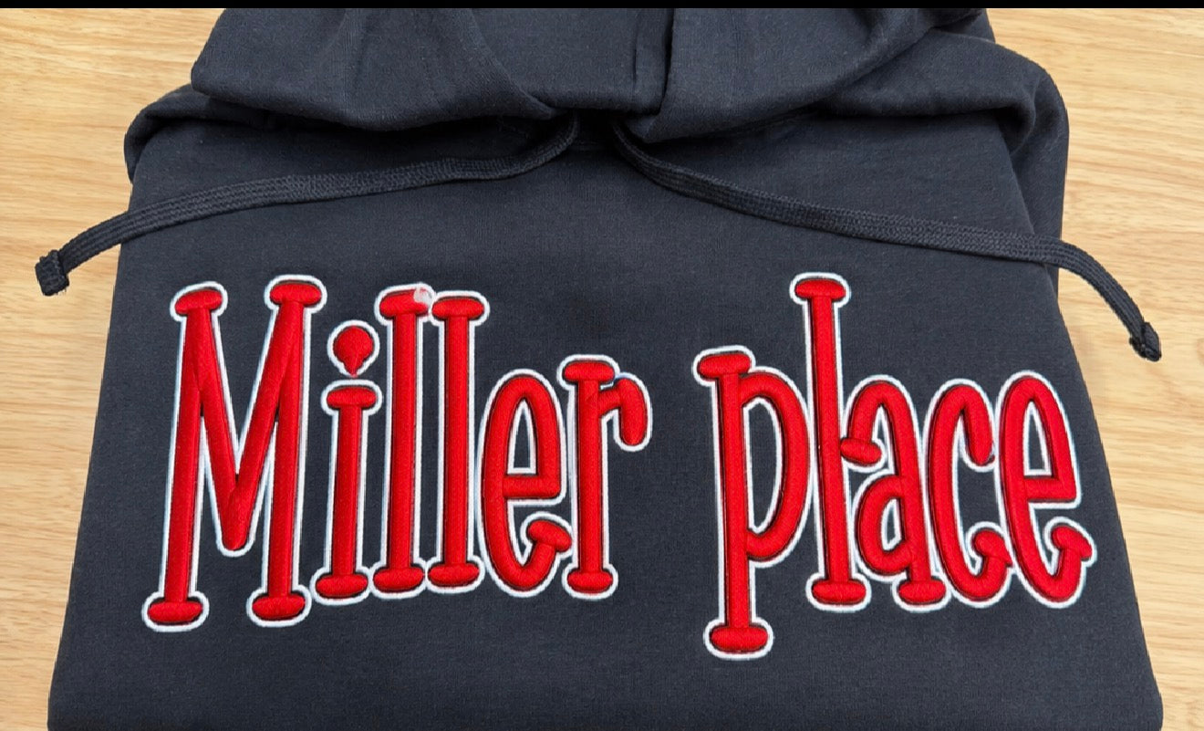 Miller Place - Puff Embroidery Hoodie