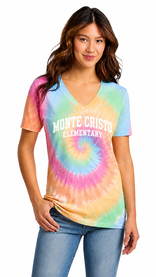 Monte Cristo Elementary -Tie Dye Womans Cut