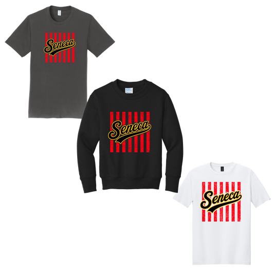 Seneca - red stripes