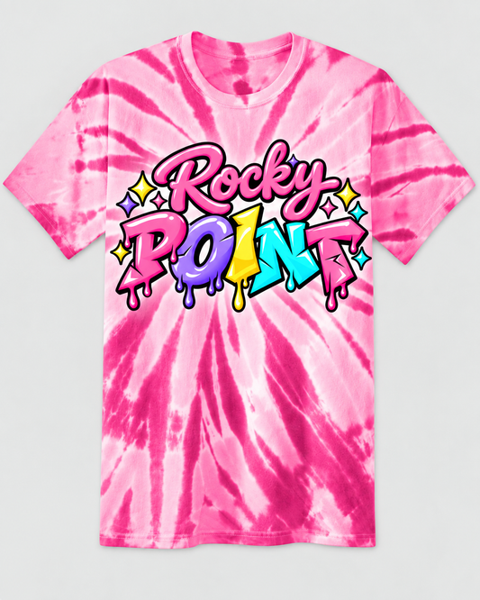 Rocky Point - RP tie dye T-shirt (pink)