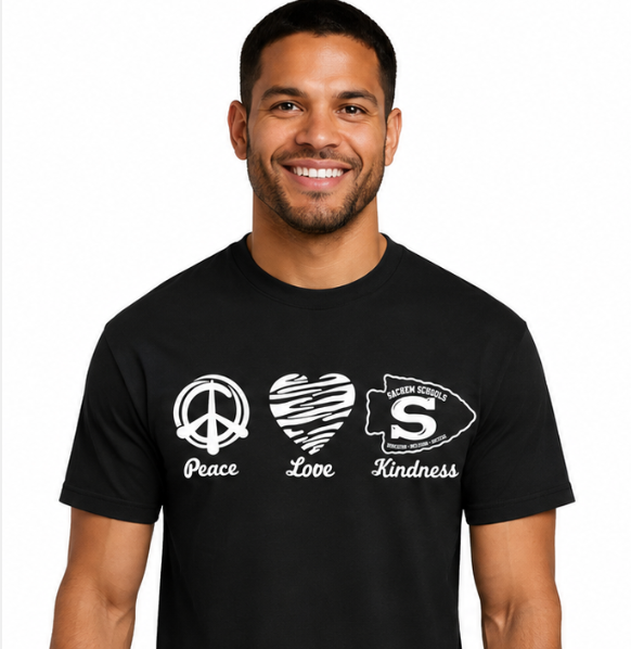 Peace Love & Kindness @ Sachem - Black Tshirt