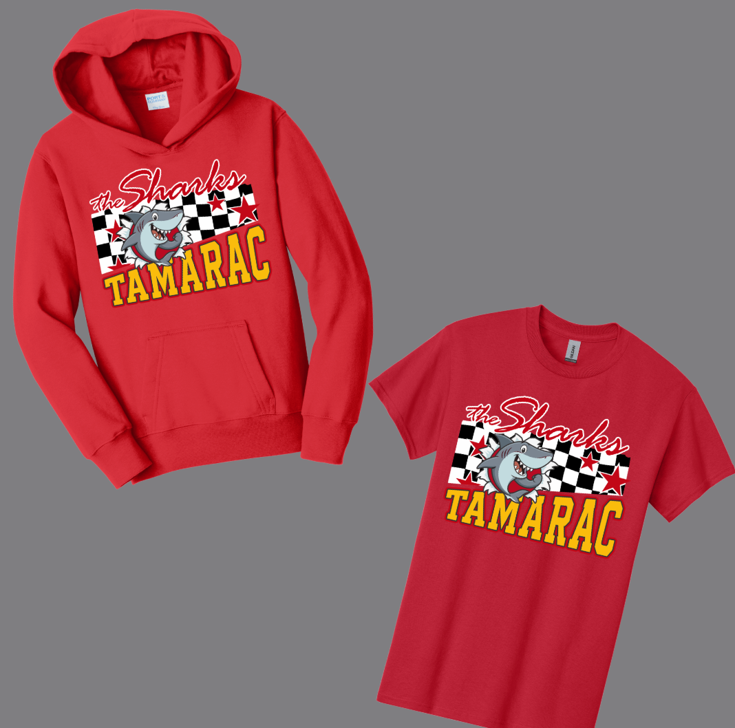 Tamarac - Checkerd Shark (Hoodie or T-shirt)