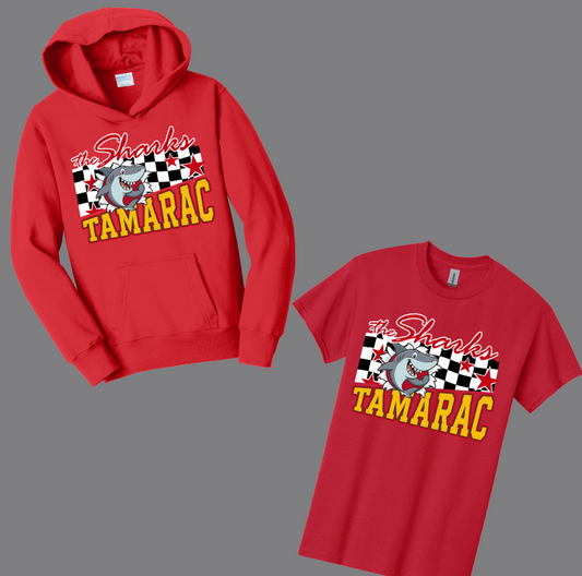 Tamarac - Checkerd Shark (Hoodie or T-shirt)