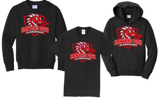 Hawkins - Standard Logo  (T-shirt-Crewneck-Hoodie)