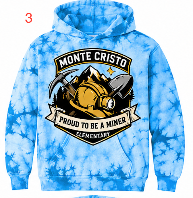 Monte Cristo Elementary -Tie Dye Hoodie (6 options)