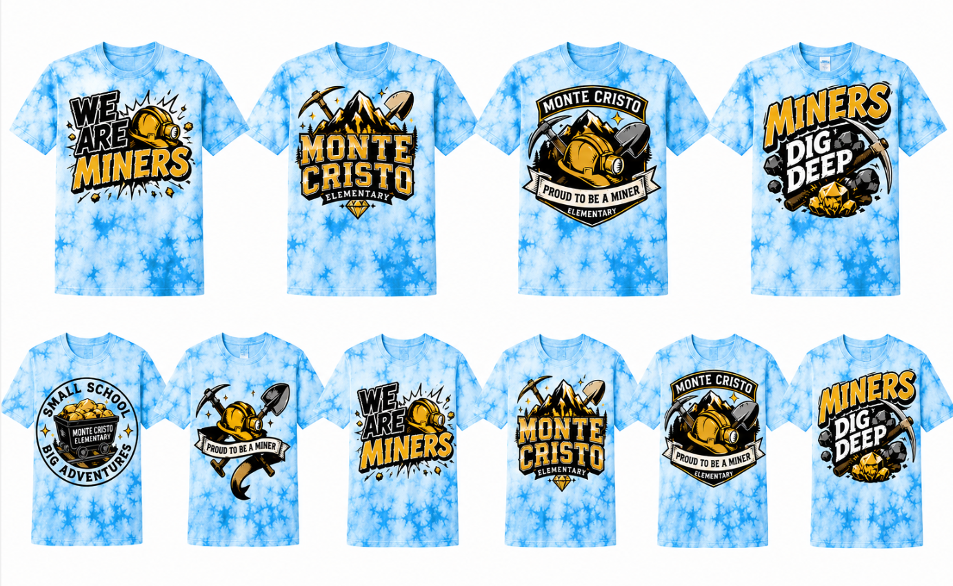 Monte Cristo Elementary -Tie Dye Hoodie and  T-Shirts (6 options)