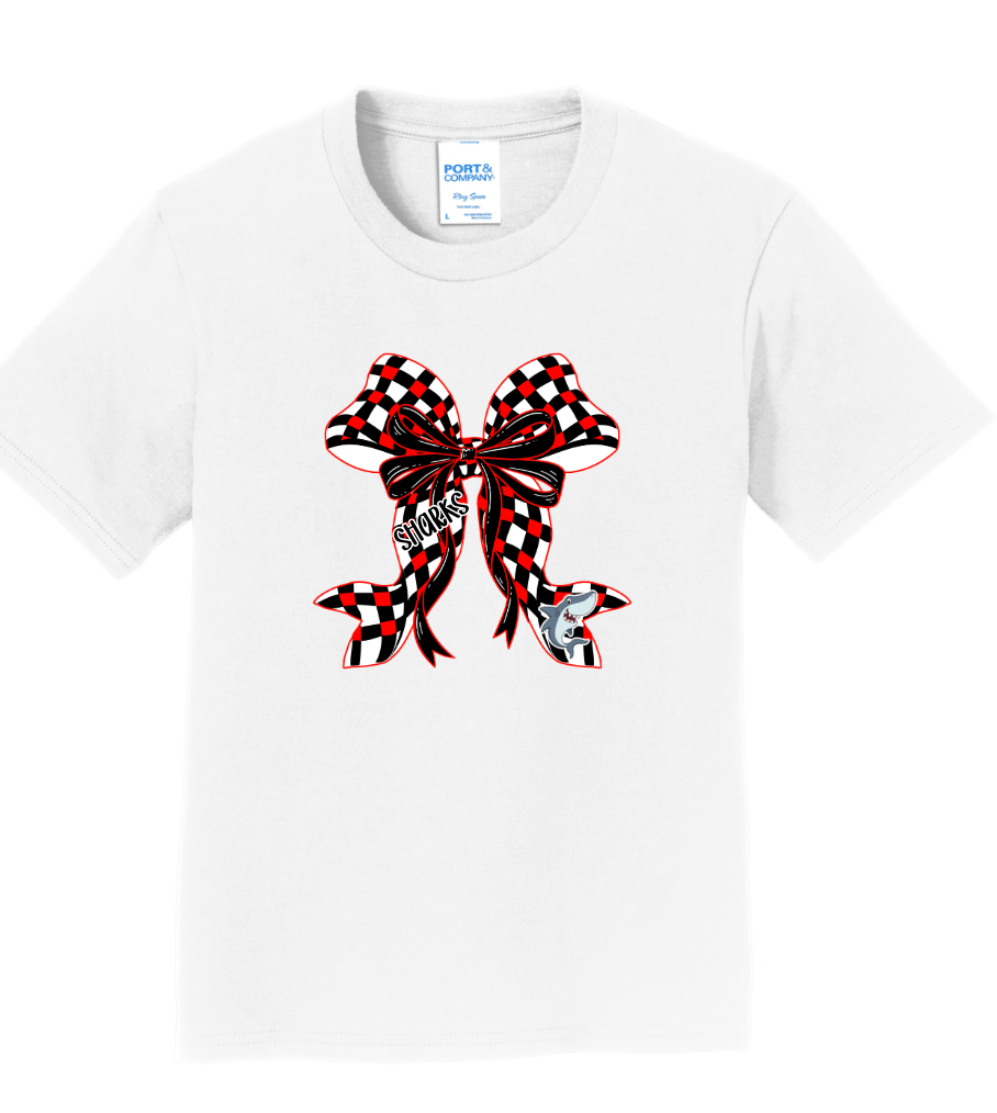 Tamarac- Red/white checkered Bow  T-Shirt