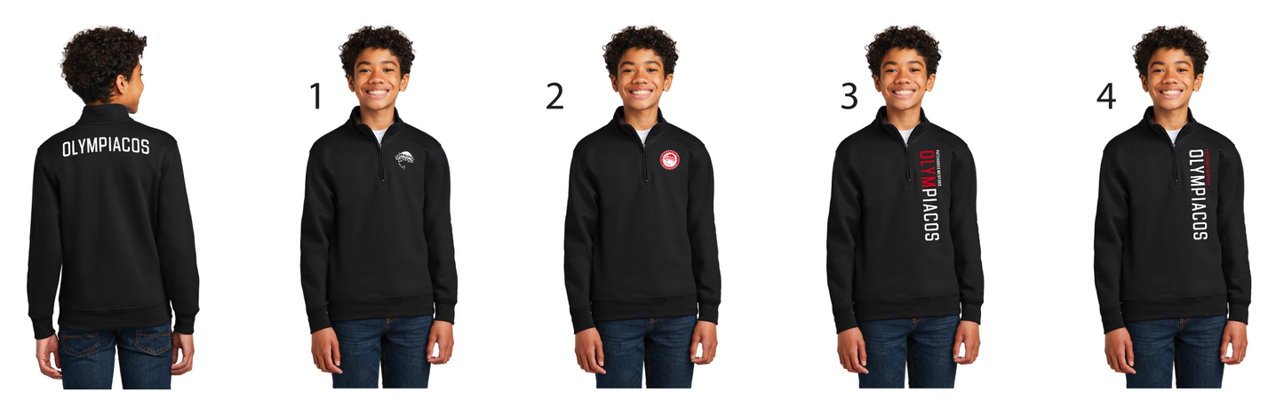 Olympiacos - Youth Black 1/4 ZIP