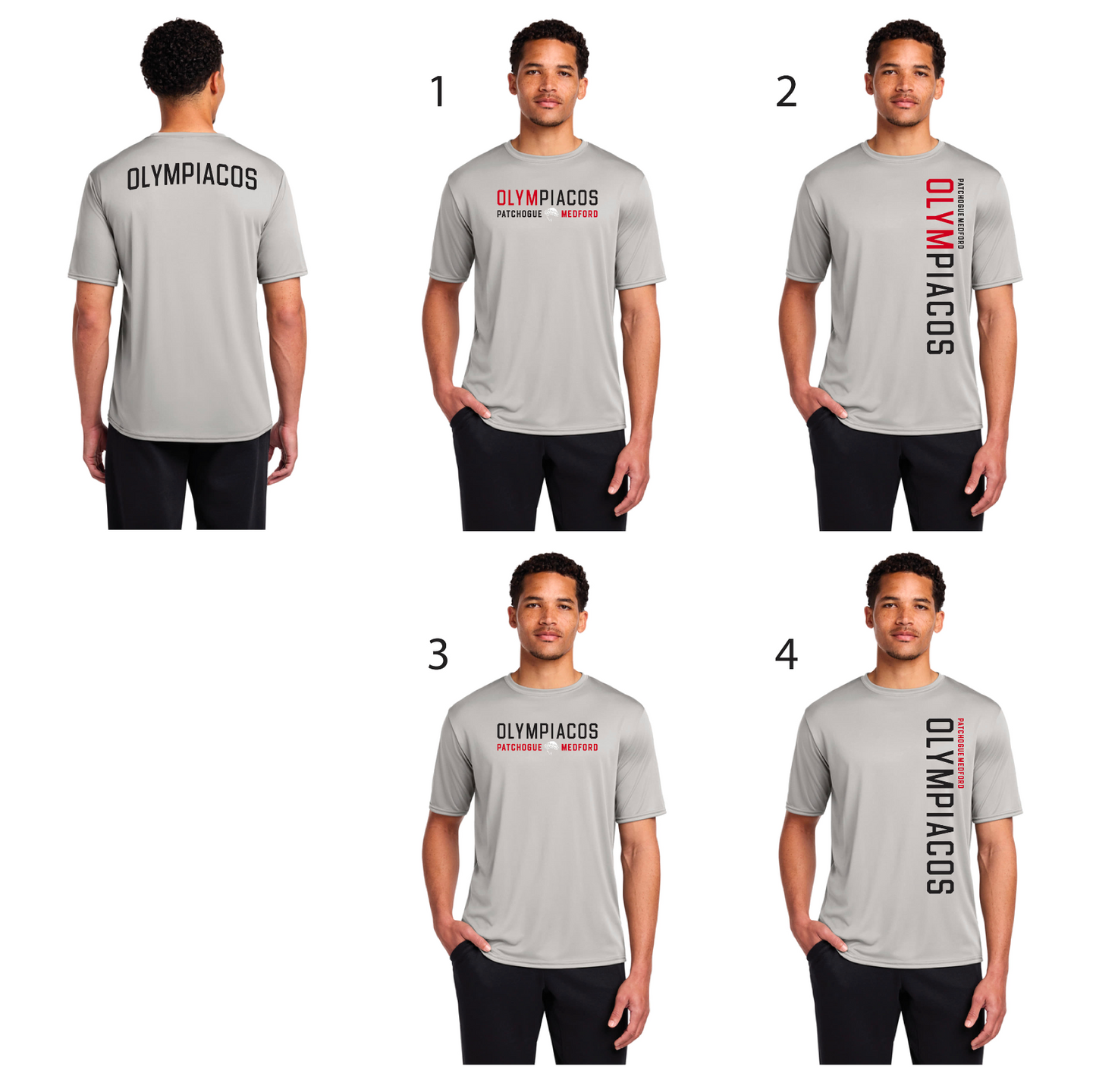 Olympiacos - ADULT Silver Performance Tee