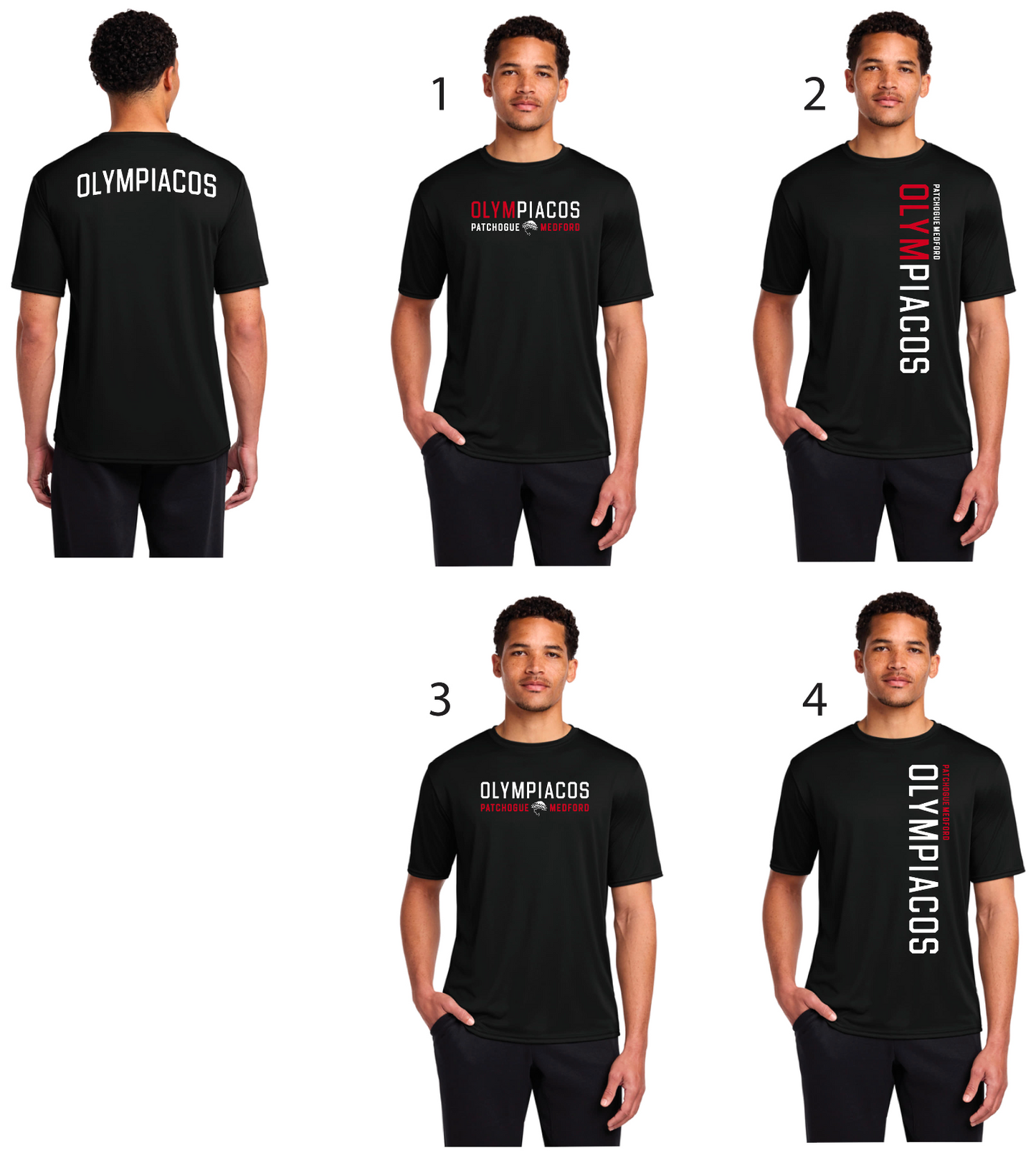 Olympiacos - ADULT Black Performance Tee