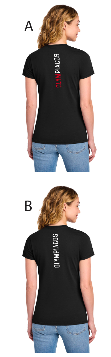 Olympiacos - ADULT Women's Cut T-Shirt (Black)