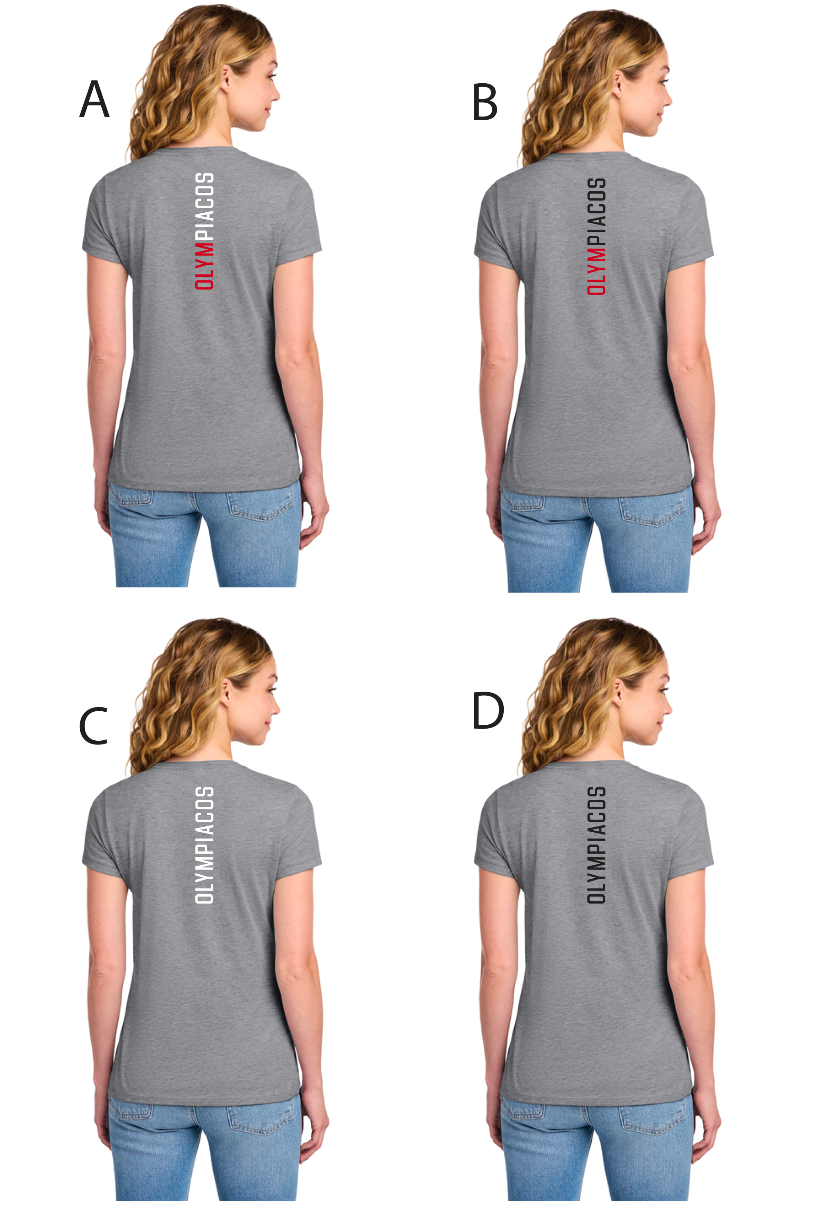 Olympiacos - ADULT Women's Cut T-Shirt (Grey)