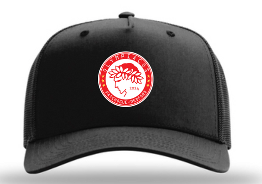 Olympiacos -Black Trucker Hat (DTF)