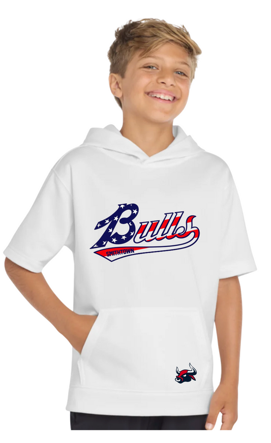 Smithtown -  Bulls Baseball  Short Sleeve Hoodie
