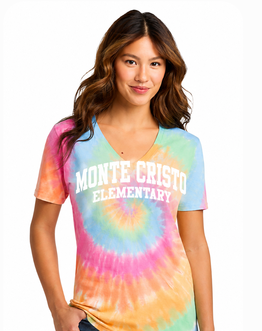 Monte Cristo Elementary -Tie Dye Womans Cut