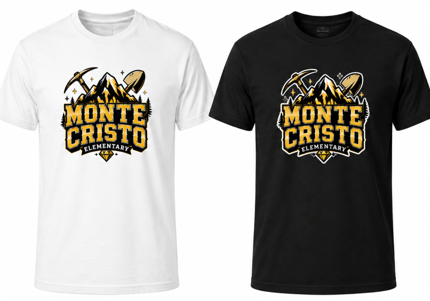 Monte Cristo Elementary -Mountain Logo (4 Styles T-shirt- LongSleeve - Crewneck - Hoodie)
