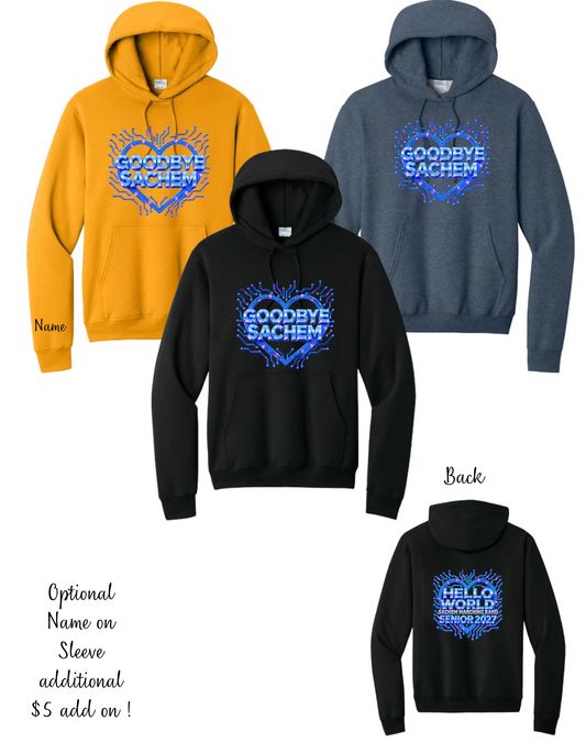 Sachem Marching Band- Customized Marching Band Hoodie Front and Back  (4 color choices)
