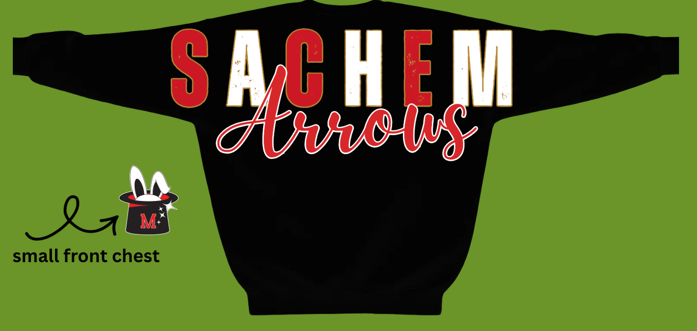 Merrimac - Large Back Crewneck (Sachem Arrows)