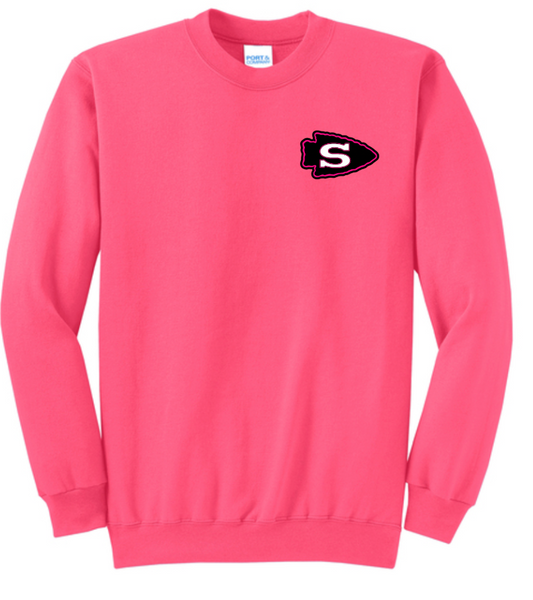 Crewneck Pink "In Sachem" Port & Co® Core Fleece Crewneck Sweatshirt