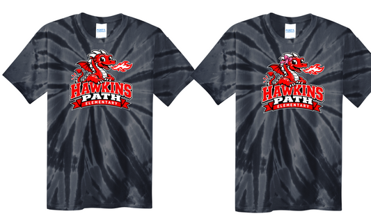 Hawkins - Tie Dye  Dragon  Tshirt (2 Style Logos)