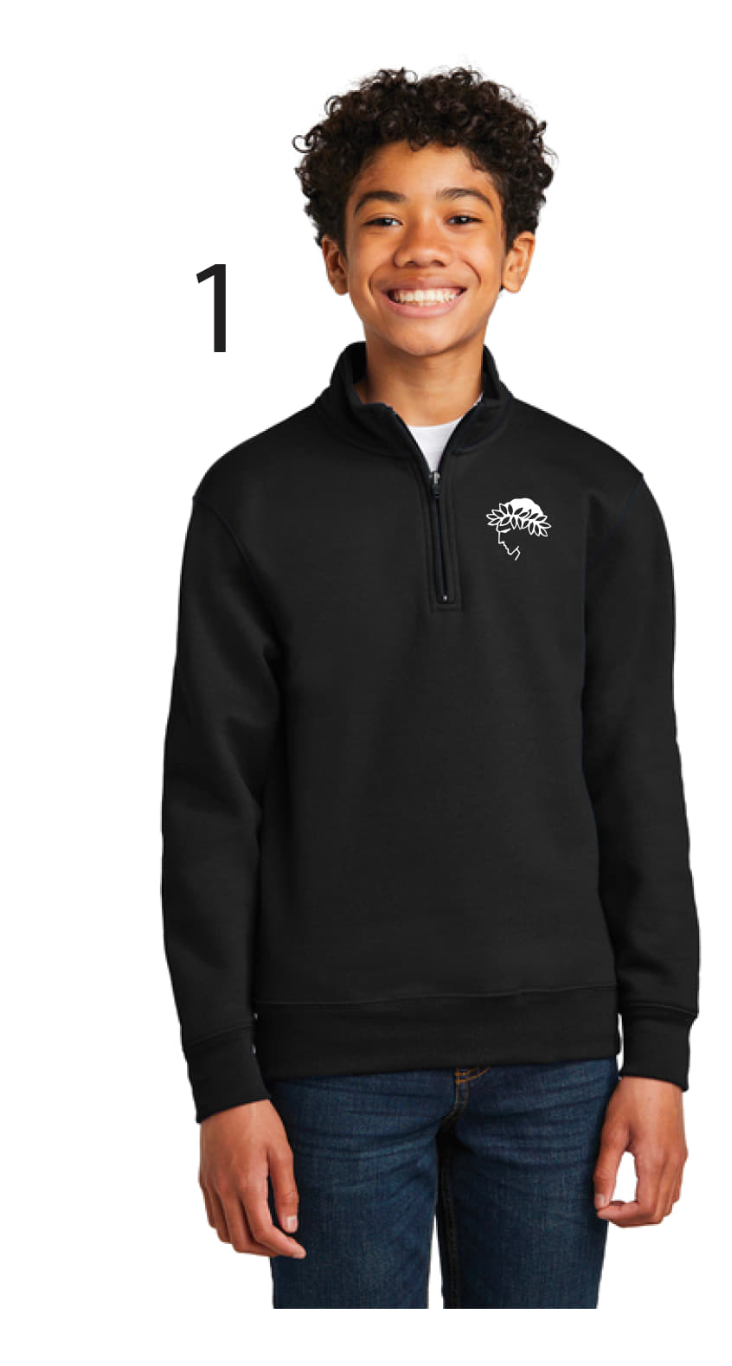 Olympiacos - Youth Black 1/4 ZIP