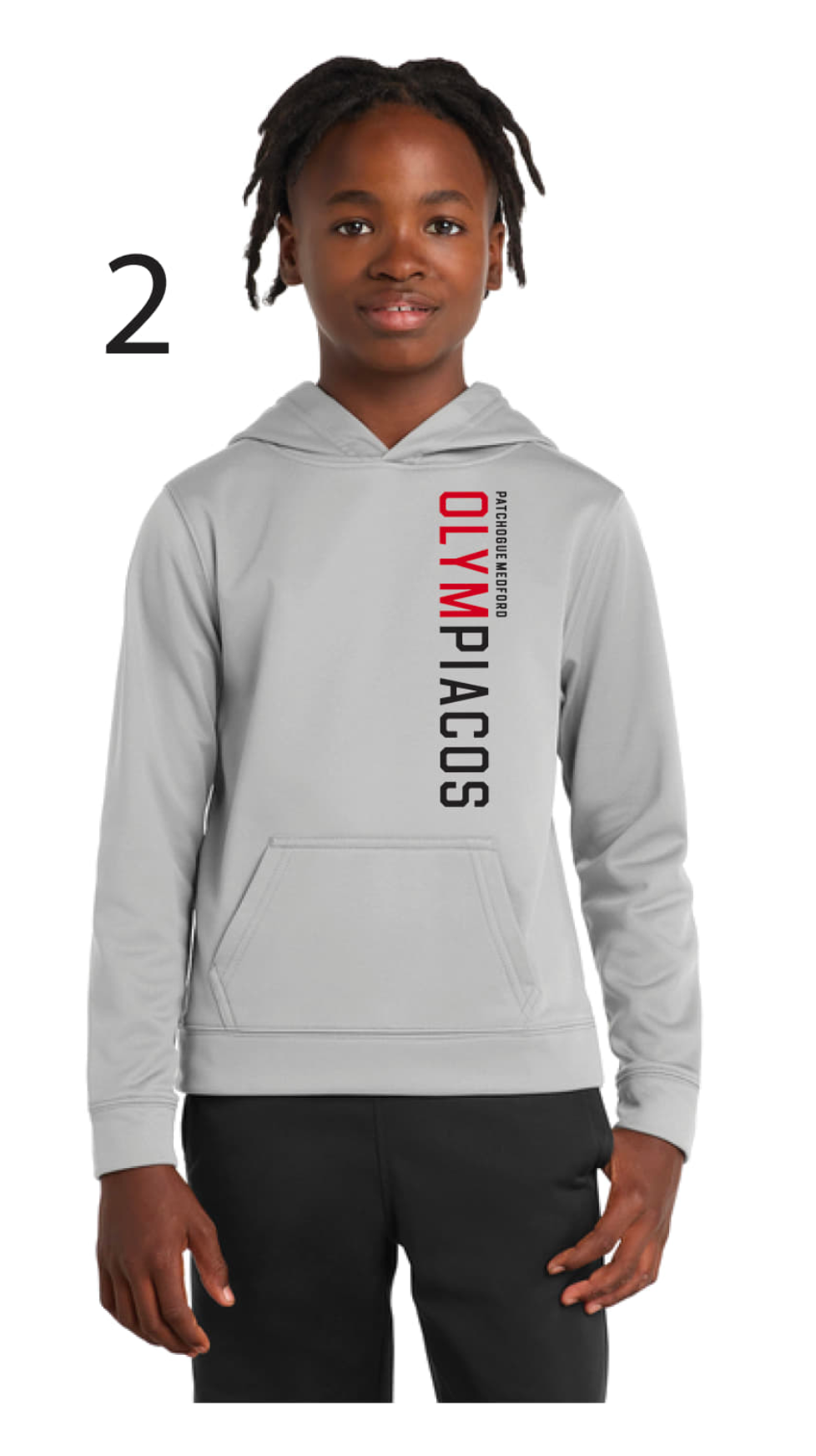 Olympiacos - Youth Silver Hoodie (Grey)