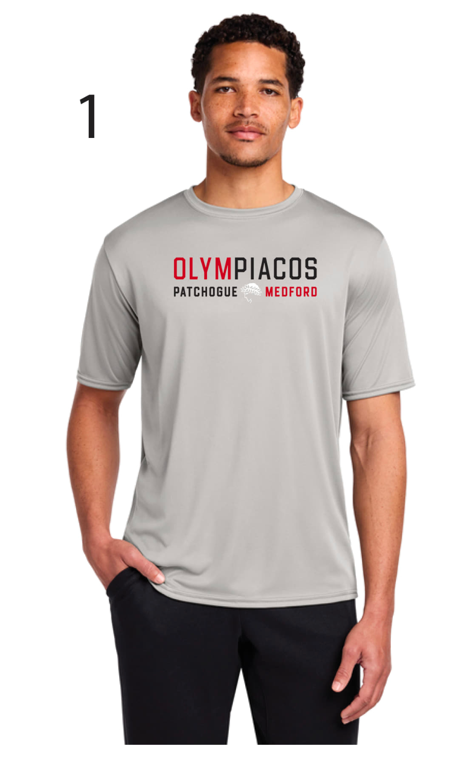 Olympiacos - ADULT Silver Performance Tee