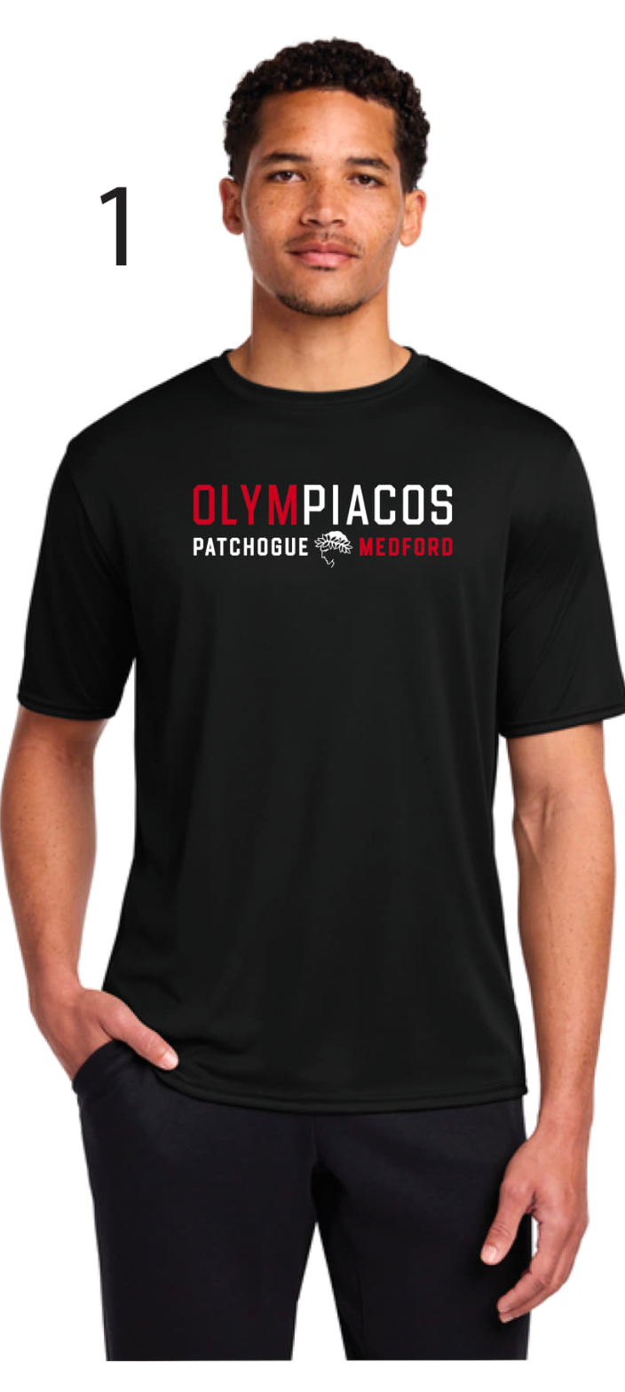 Olympiacos - ADULT Black Performance Tee