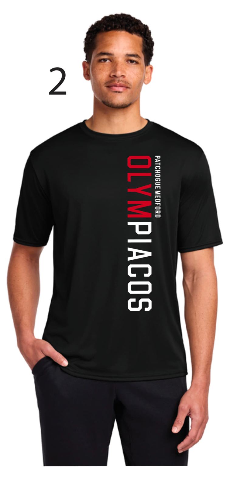 Olympiacos - ADULT Black Performance Tee