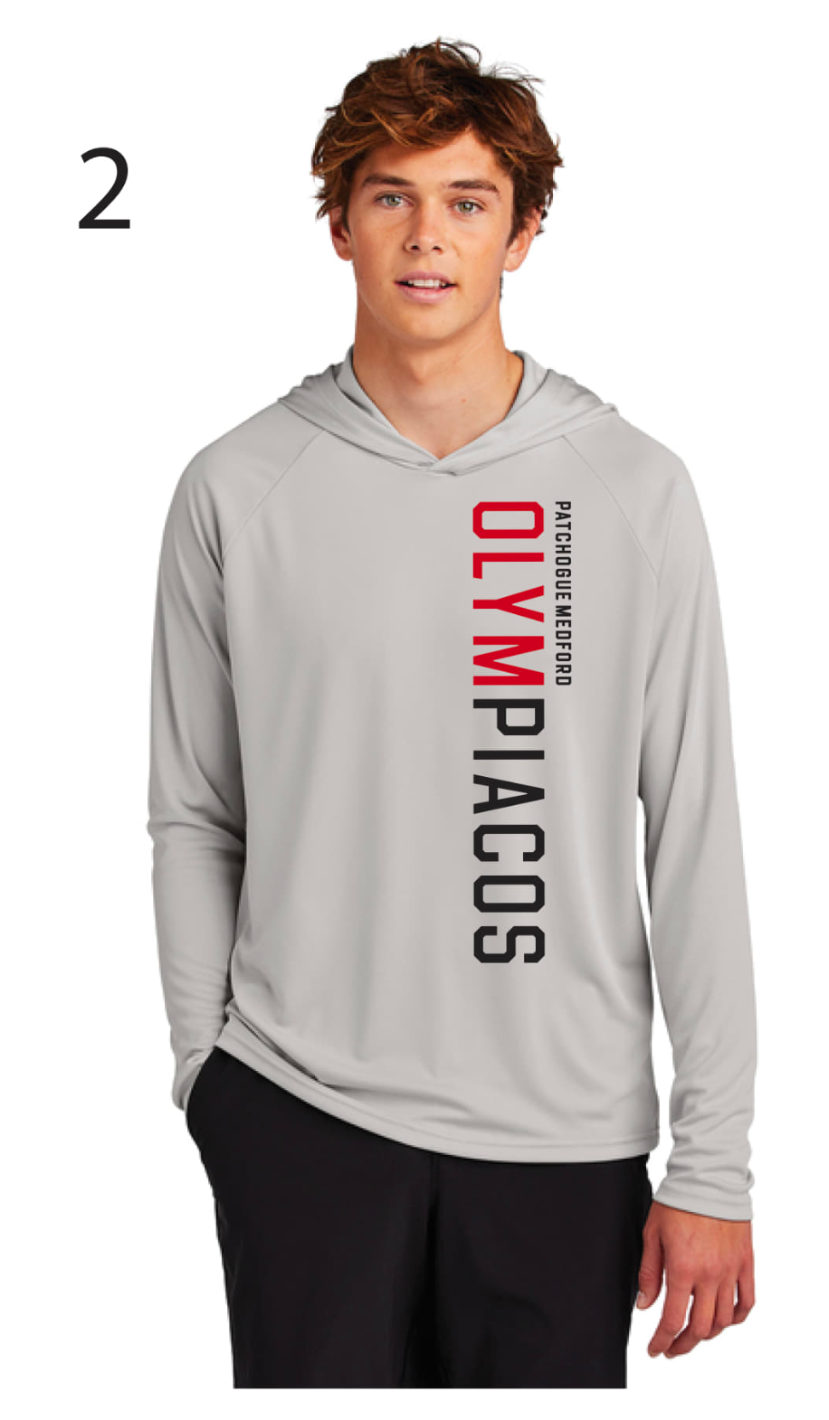 Olympiacos - ADULT Silver Performance Hooded Pullover