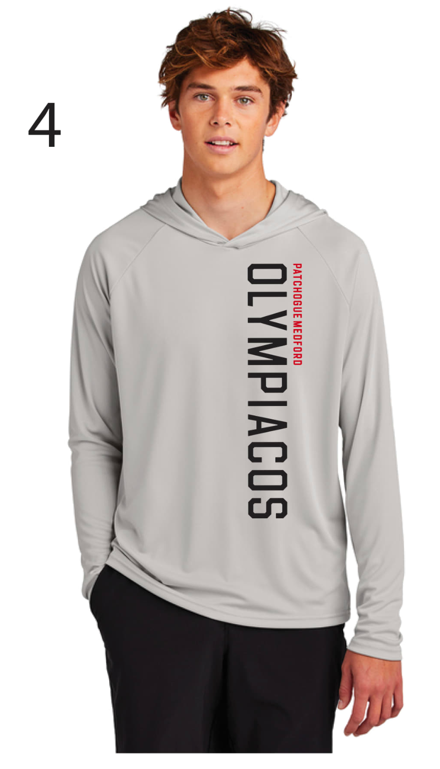 Olympiacos - ADULT Silver Performance Hooded Pullover