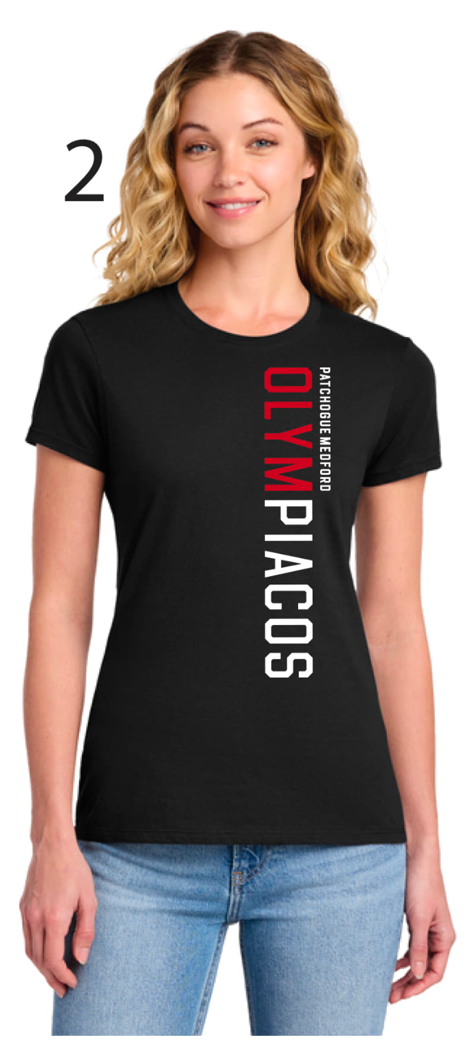 Olympiacos - ADULT Women's Cut T-Shirt (Black)