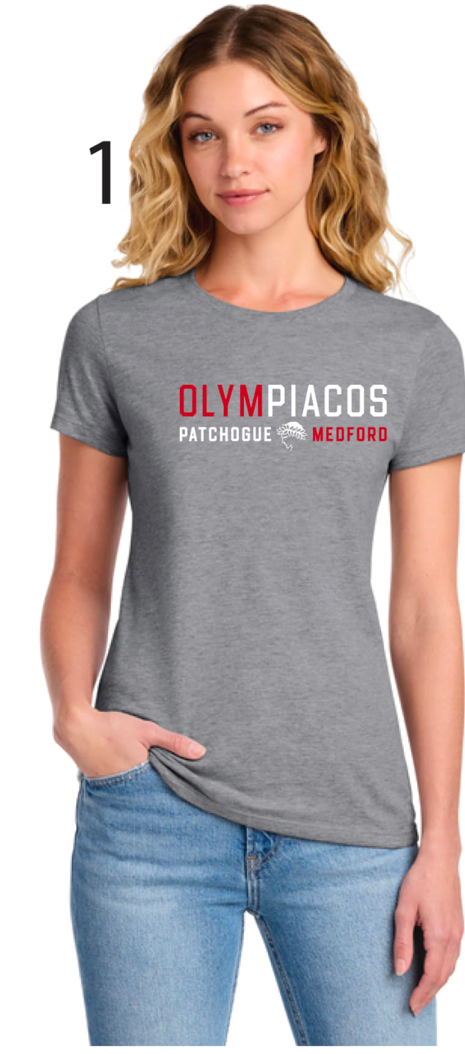 Olympiacos - ADULT Women's Cut T-Shirt (Grey)