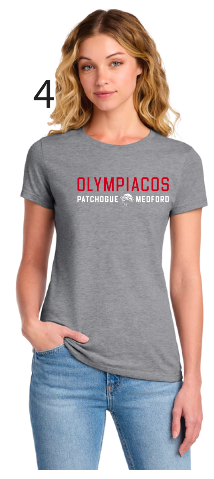 Olympiacos - ADULT Women's Cut T-Shirt (Grey)
